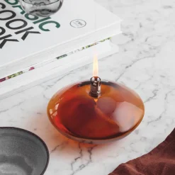 HADELAND GLASSVERK AS Oljelamper-AURORA OLJELAMPE AMBER