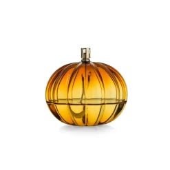HADELAND GLASSVERK Oljelamper-AURORA OLJELAMPE OPTIKK RUND 14 CM AMBER