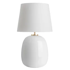 HADELAND GLASSVERK Bordlamper|Bordlamper-Austra Bordlampe 40*30*38 skjerm Hvit