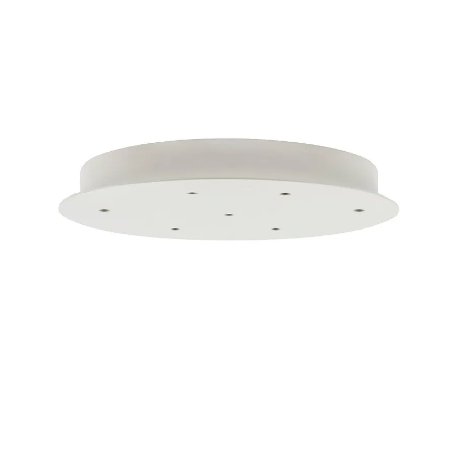HADELAND GLASSVERK AS Taklamper|Baldakiner-BALDAKIN RUND Ø340MM 7 HULL Hvit