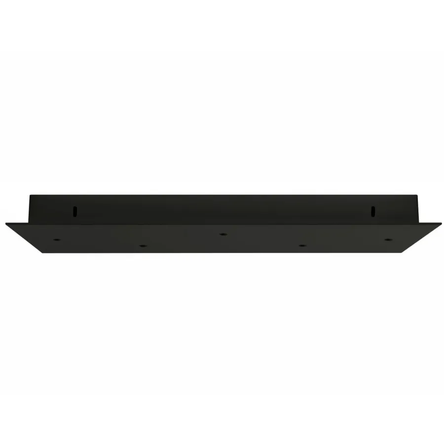 HADELAND GLASSVERK AS Taklamper|Baldakiner-BALDAKIN SORT REKTANGULÆR 500X200MM 5-HULL