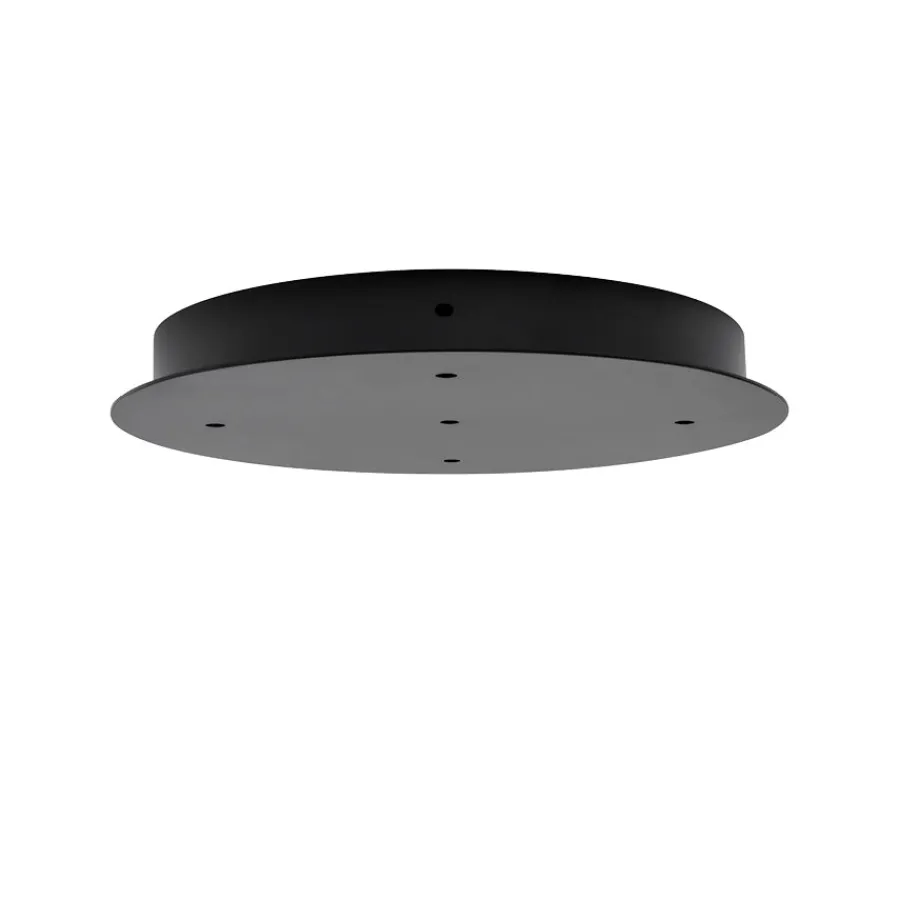 HADELAND GLASSVERK AS Taklamper|Baldakiner-BALDAKIN RUND Ø340MM 5 HULL Sort