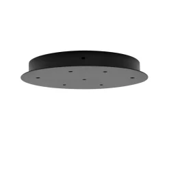 HADELAND GLASSVERK AS Taklamper|Baldakiner-BALDAKIN RUND Ø340MM 7 HULL Sort