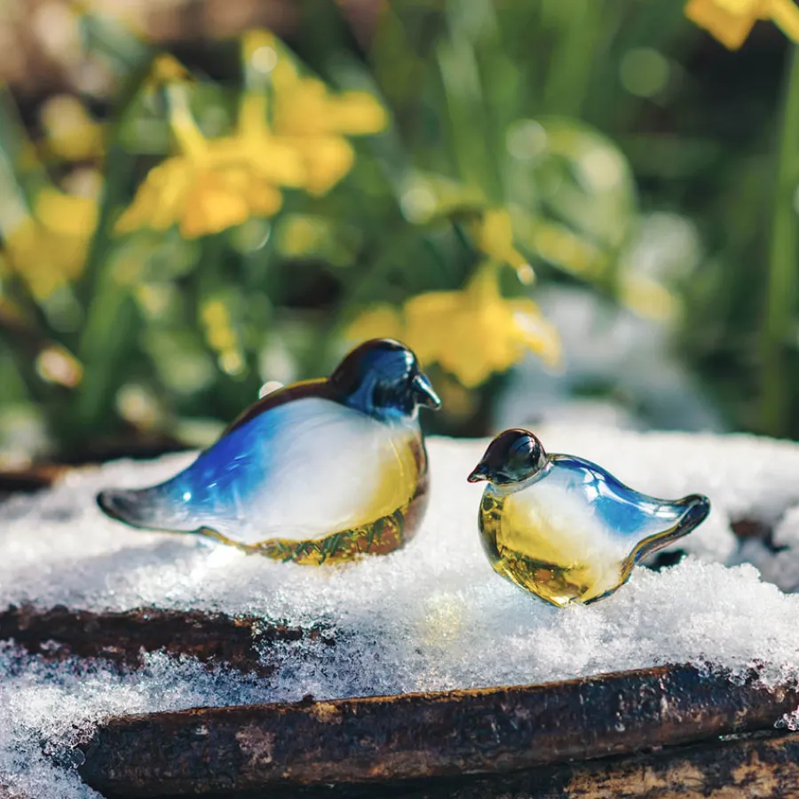 HADELAND GLASSVERK Glassfigurer-BLÅMEIS GLASSFIGUR 6CM 2PK