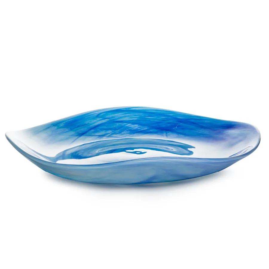 HADELAND GLASSVERK AS Dekorfat Og -Boller|Fat Og Serveringsfat-BLUE OCEAN FAT 40 CM BLÅ