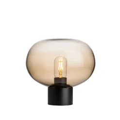 HADELAND GLASSVERK AS Bordlamper|Bordlamper-BORDLAMPE 4169 SMALL M. SORT SOKKEL Kakao