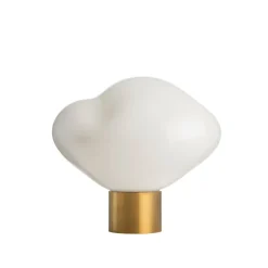 HADELAND GLASSVERK Bordlamper|Bordlamper-CRYSTAL STONE BORDLAMPE HVIT