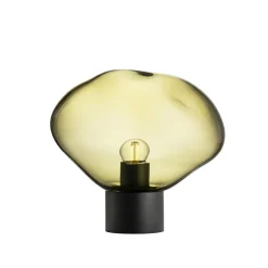 HADELAND GLASSVERK Bordlamper|Bordlamper-CRYSTAL STONE BORDLAMPE OLIVEN