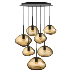 HADELAND GLASSVERK Taklamper|Crystal Stone-CRYSTAL STONE NATURE 7 STK