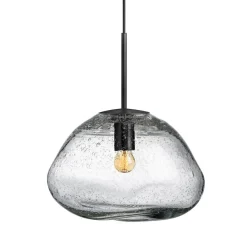 HADELAND GLASSVERK Taklamper|Crystal Stone-CRYSTAL STONE PENDELLAMPE KLAR SODA