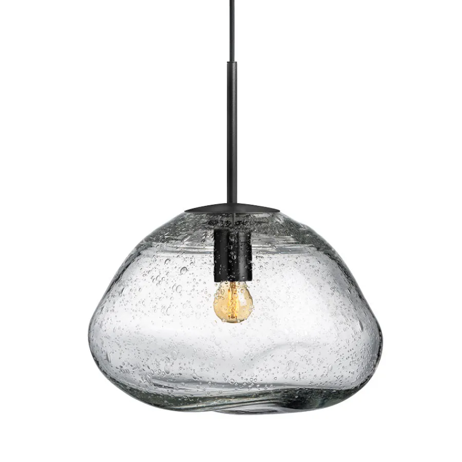 HADELAND GLASSVERK Taklamper|Crystal Stone-CRYSTAL STONE PENDELLAMPE KLAR SODA