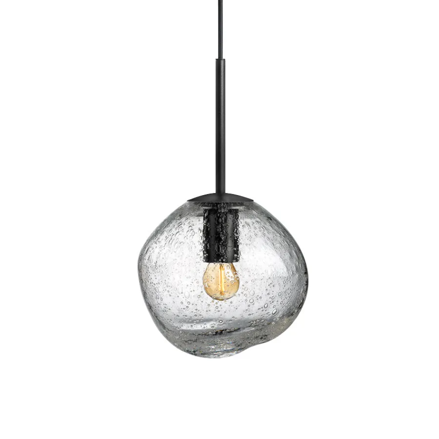 HADELAND GLASSVERK Taklamper|Crystal Stone-CRYSTAL STONE PENDELLAMPE KLAR SODA