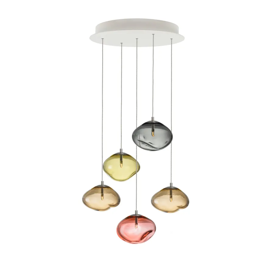 HADELAND GLASSVERK AS Taklamper|Crystal Stone-CRYSTAL STONE SOLSTEN MINI 5 STK