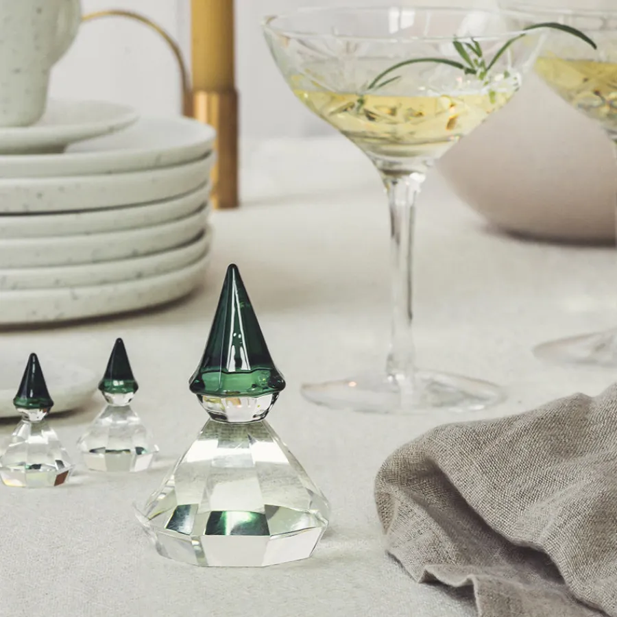 HADELAND GLASSVERK AS Julepynt-DIAMANTNISSE GRØNN LUE 9 CM Grønn