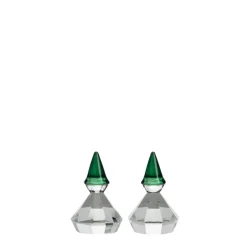 HADELAND GLASSVERK AS Julepynt-DIAMANTNISSE GRØNN LUE 4,35 CM 2 PK Grønn