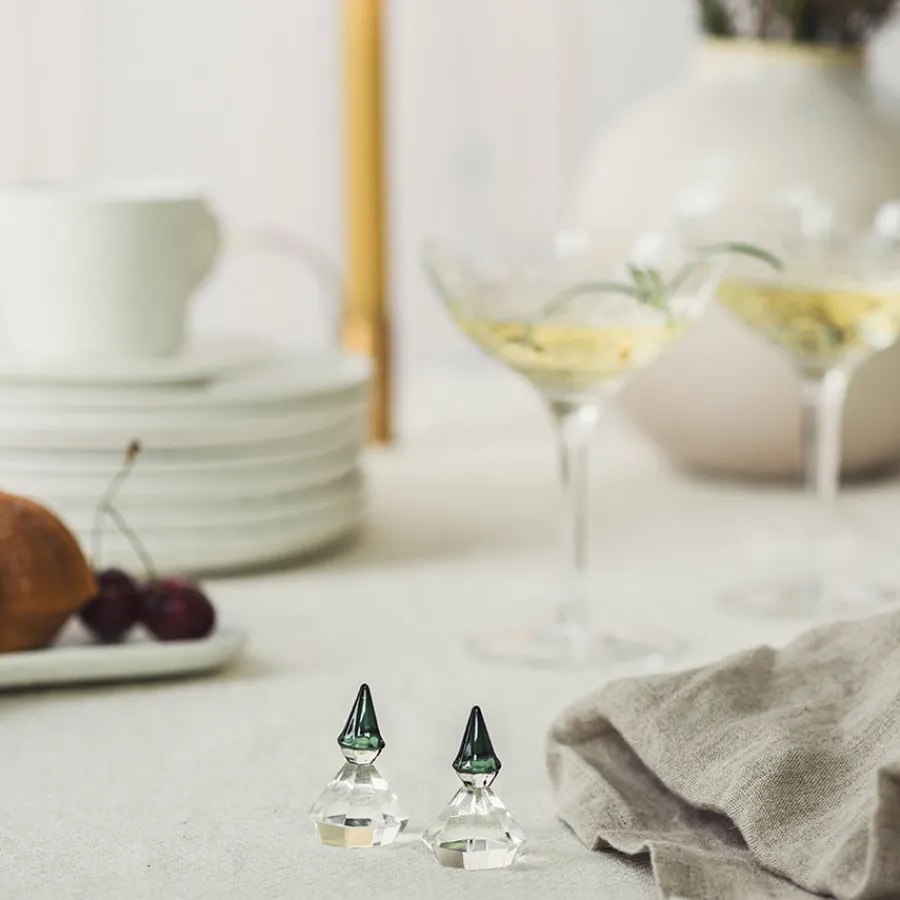 HADELAND GLASSVERK AS Julepynt-DIAMANTNISSE GRØNN LUE 4,35 CM 2 PK Grønn