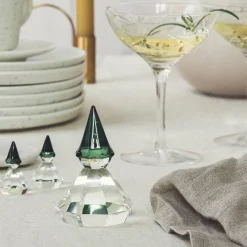 HADELAND GLASSVERK AS Julepynt-DIAMANTNISSE GRØNN LUE 4,35 CM 2 PK Grønn
