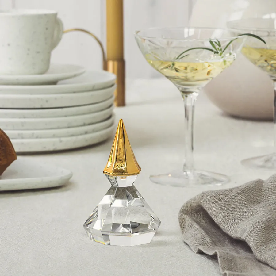 HADELAND GLASSVERK AS Julepynt-DIAMANTNISSE LUE 9 CM Gull
