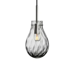 HADELAND GLASSVERK AS Taklamper|Dråpe-DOBBELTOPTIKK LYS RØKGRÅ 230MM