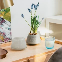 HADELAND GLASSVERK AS Lyslykter Og Lanterner-DUGG LYSLYKT 9 CM GRÅ
