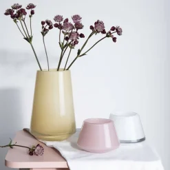 HADELAND GLASSVERK Lyslykter Og Lanterner-DUGG LYSLYKT 9 CM HVIT