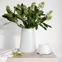 HADELAND GLASSVERK Vaser-DUGG VASE 20 CM HVIT