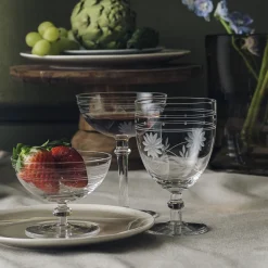 HADELAND GLASSVERK Vinglass-ELIZABETH GLASS MED STETT BLOMSTERSLIP 35CL 2PK