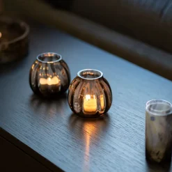 HADELAND GLASSVERK AS Lyslykter Og Lanterner-ELLA LYSLYKT 9 CM 2PK KAKAO