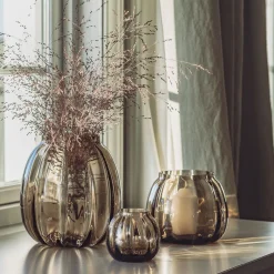 HADELAND GLASSVERK AS Vaser-ELLA VASE 22 CM Kakao