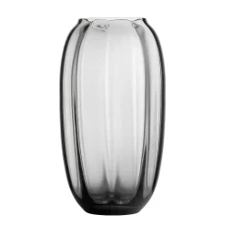 HADELAND GLASSVERK AS Vaser-ELLA VASE 29 CM RØKGRÅ Røkgrå
