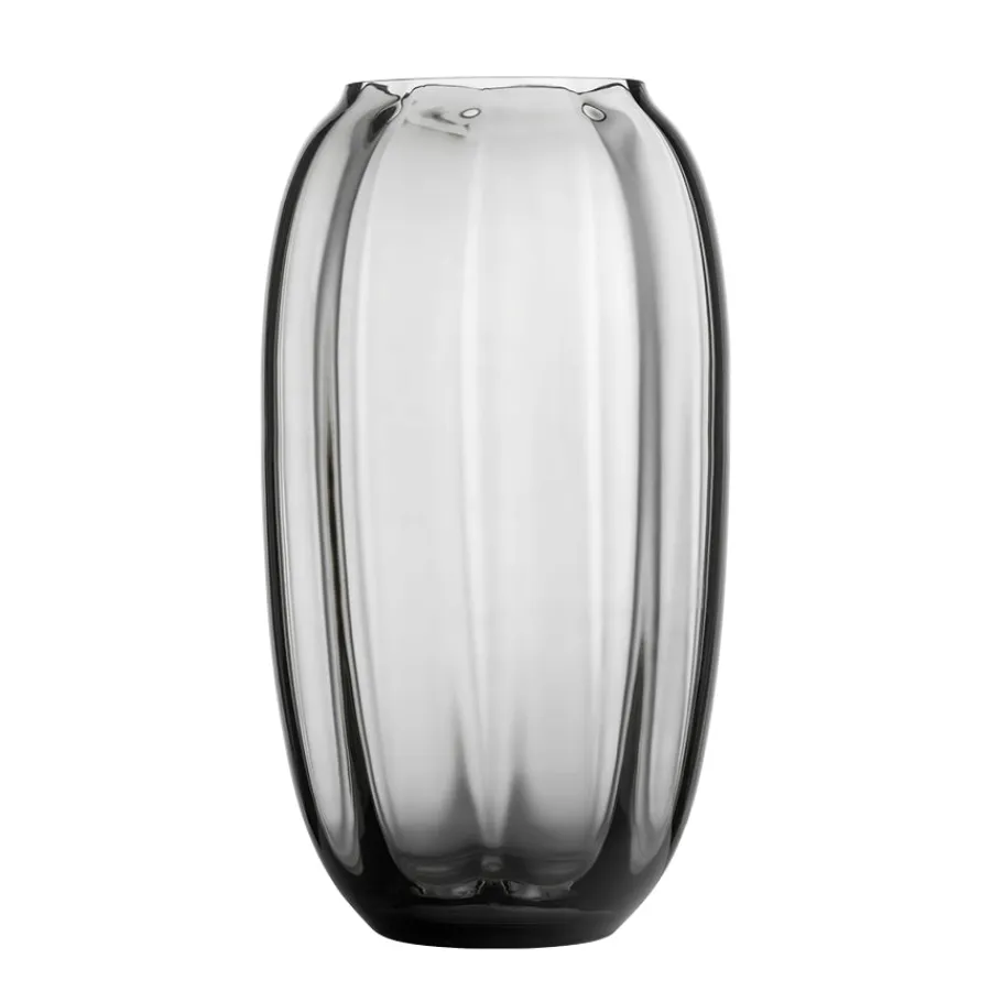 HADELAND GLASSVERK AS Vaser-ELLA VASE 29 CM RØKGRÅ Røkgrå
