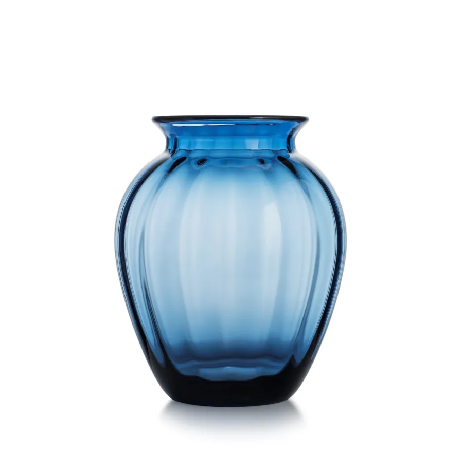 HADELAND GLASSVERK Vaser-EMILY VASE 26,5 CM BLÅ OPTIKK