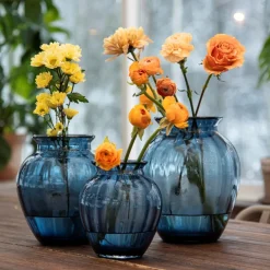 HADELAND GLASSVERK Vaser-EMILY VASE 17,5 CM BLÅ OPTIKK