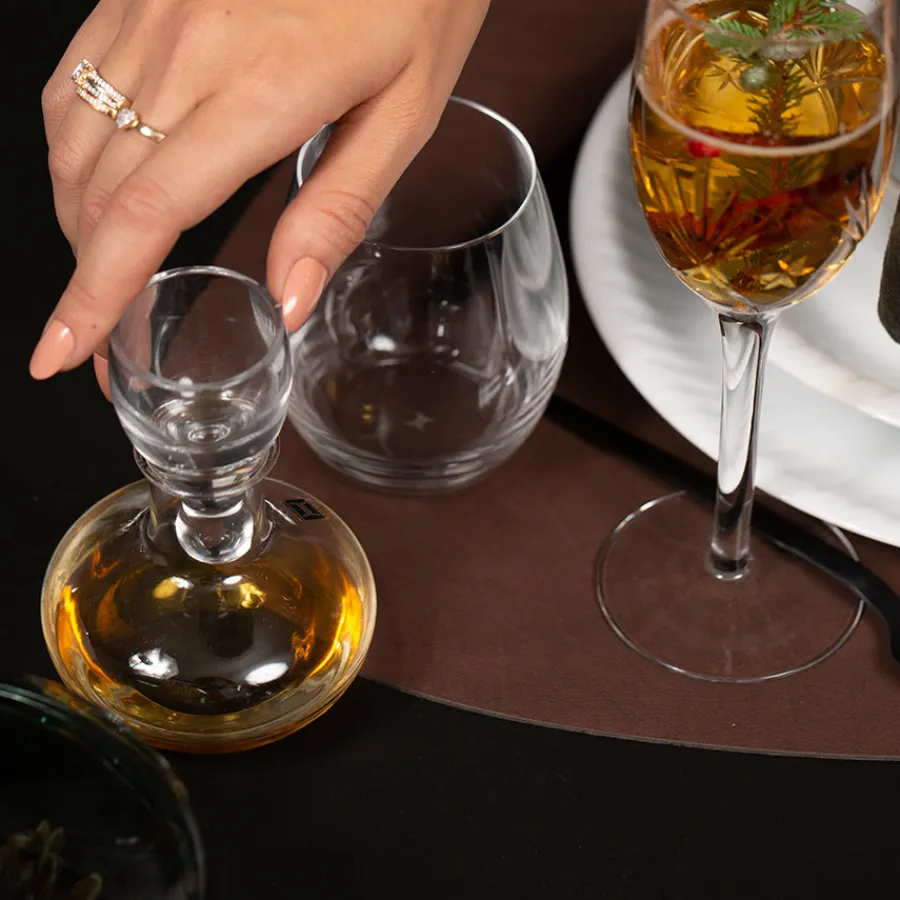 HADELAND GLASSVERK AS Dekanter Og Karafler-GILDE DRAMMEKARAFFEL MED GLASS 4PK Klar