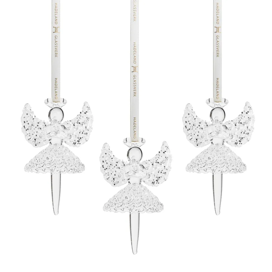 HADELAND GLASSVERK Julepynt-GLASSENGEL BALLERINA 3PK