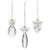 HADELAND GLASSVERK AS Julepynt-GLASS ENGEL HENG DIAMANT KLAR 3 PK