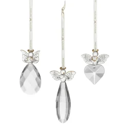 HADELAND GLASSVERK AS Julepynt-GLASS ENGEL HENG DIAMANT KLAR 3 PK