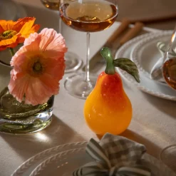 HADELAND GLASSVERK AS Glassfigurer-GLASSPÆRE ORANGE 14 CM