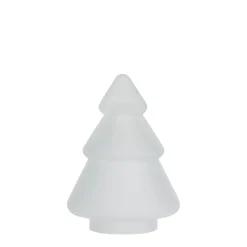 HADELAND GLASSVERK Julepynt-GLASSTRE FROSTET HVIT 11,5 CM