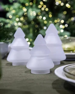 HADELAND GLASSVERK Julepynt-GLASSTRE FROSTET HVIT 9,8 CM