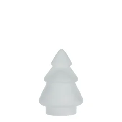 HADELAND GLASSVERK Julepynt-GLASSTRE FROSTET HVIT 9,8 CM