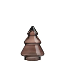 HADELAND GLASSVERK AS Julepynt-GLASSTRE GLATT MØRK 9,8CM Kakao