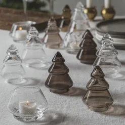 HADELAND GLASSVERK AS Julepynt-GLASSTRE GLATT MØRK 12,7CM Kakao