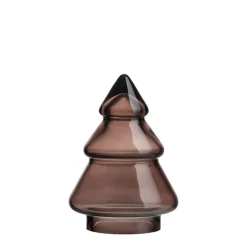 HADELAND GLASSVERK AS Julepynt-GLASSTRE GLATT MØRK 11,5CM Kakao