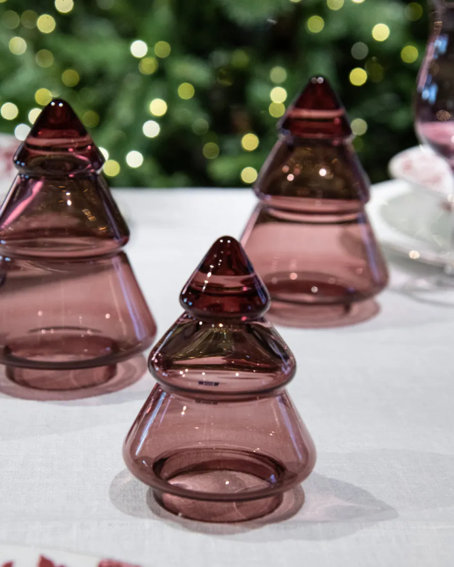 HADELAND GLASSVERK Julepynt-GLASSTRE ROSA 11,5 CM