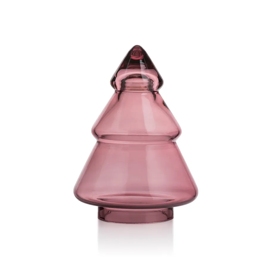 HADELAND GLASSVERK Julepynt-GLASSTRE ROSA 11,5 CM