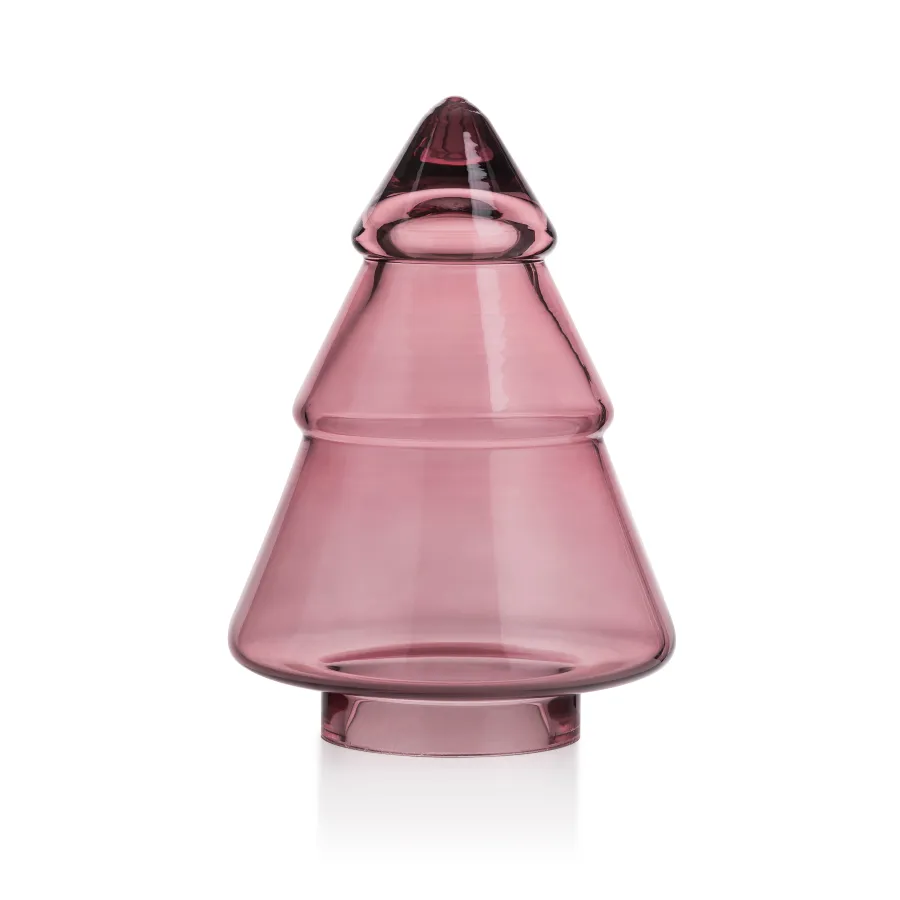 HADELAND GLASSVERK Julepynt-GLASSTRE ROSA 12,7 CM