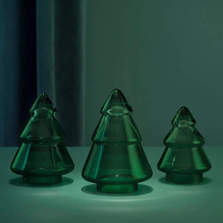 HADELAND GLASSVERK AS Julepynt-GLASSTRE VINTERGRØNN 12,7 CM Grønn