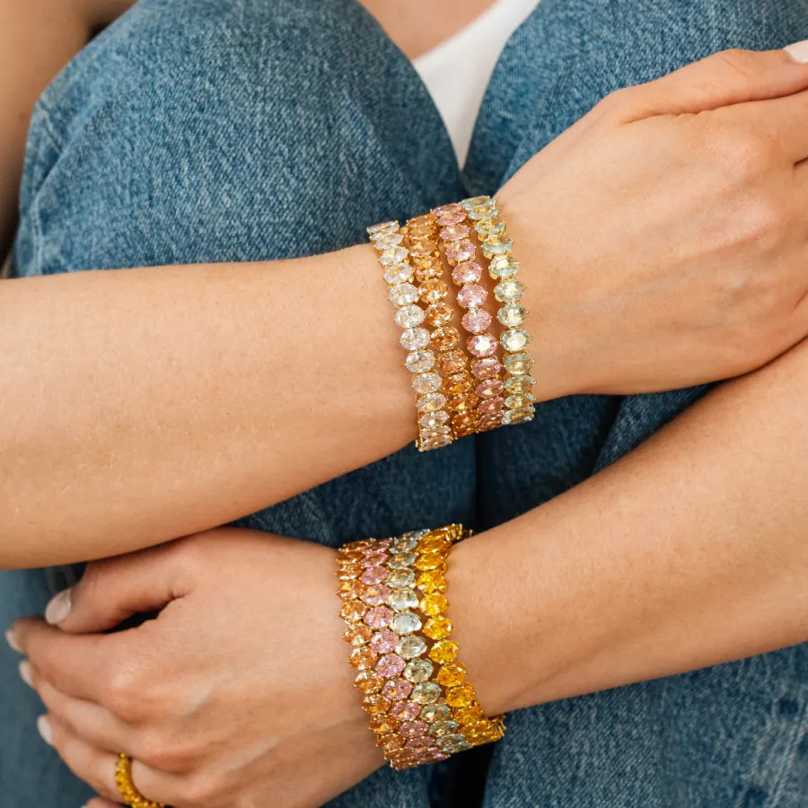 HADELAND GLASSVERK Armbånd|Armbånd-GLIM ARMBÅND ISBLÅ