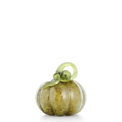 HADELAND GLASSVERK Høstdekor-GRESSKAR GRØNN 10 CM